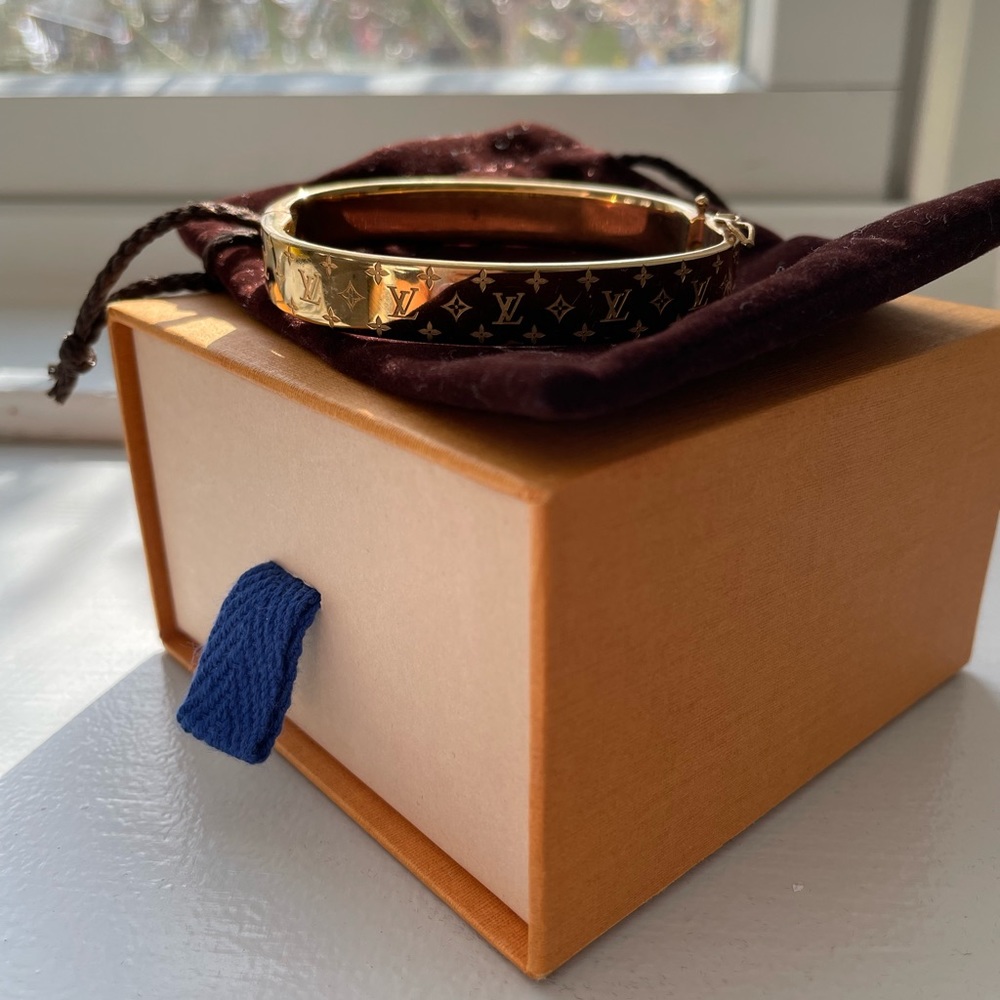 AUTHENTIC LOUIS VUITTON Cuff Nanogram Bangle Bracelet